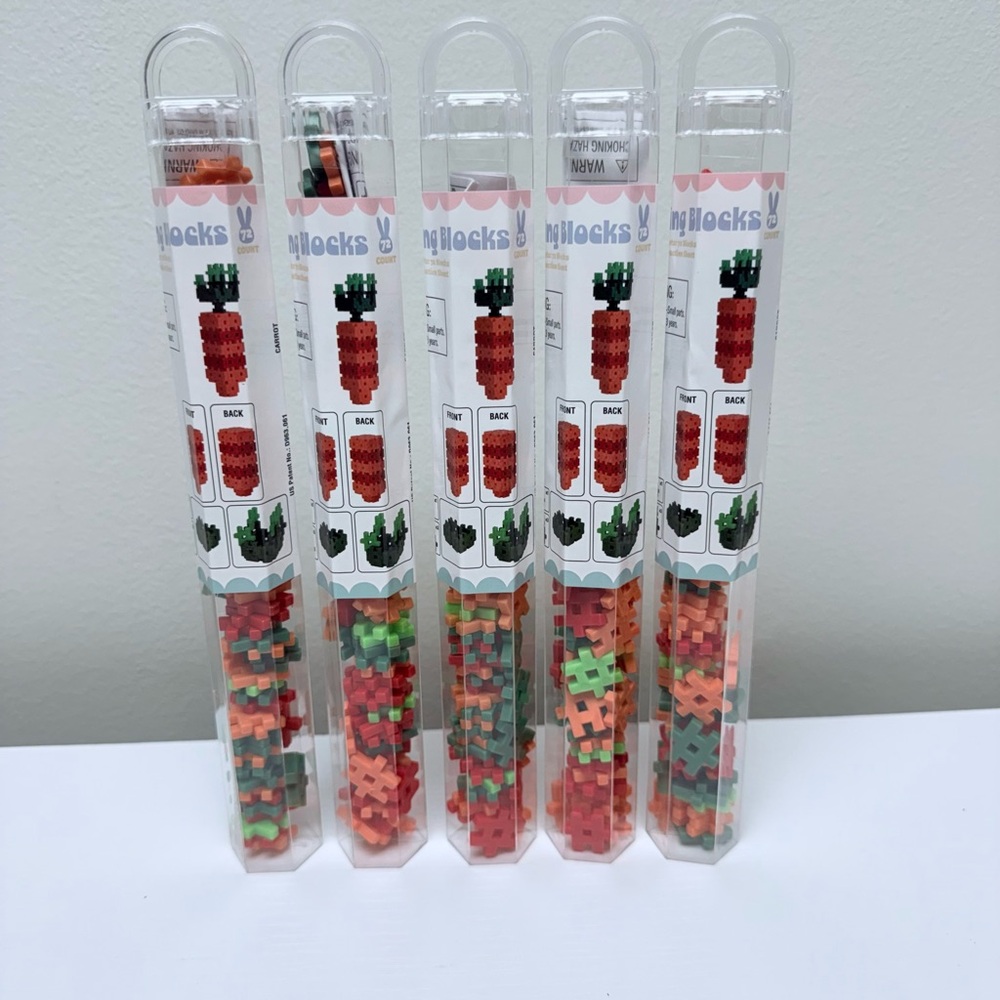 New! Lot of 5 Carrot Building Blocks Sets Multicolor Target Bullseye Playground
